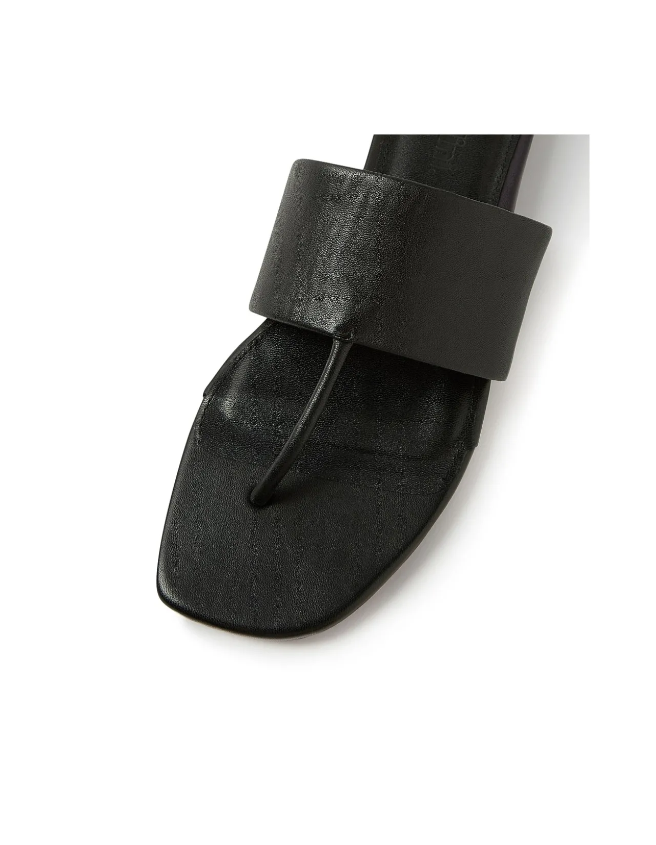 Rensy Wide Strap Leather Thong Sandals
