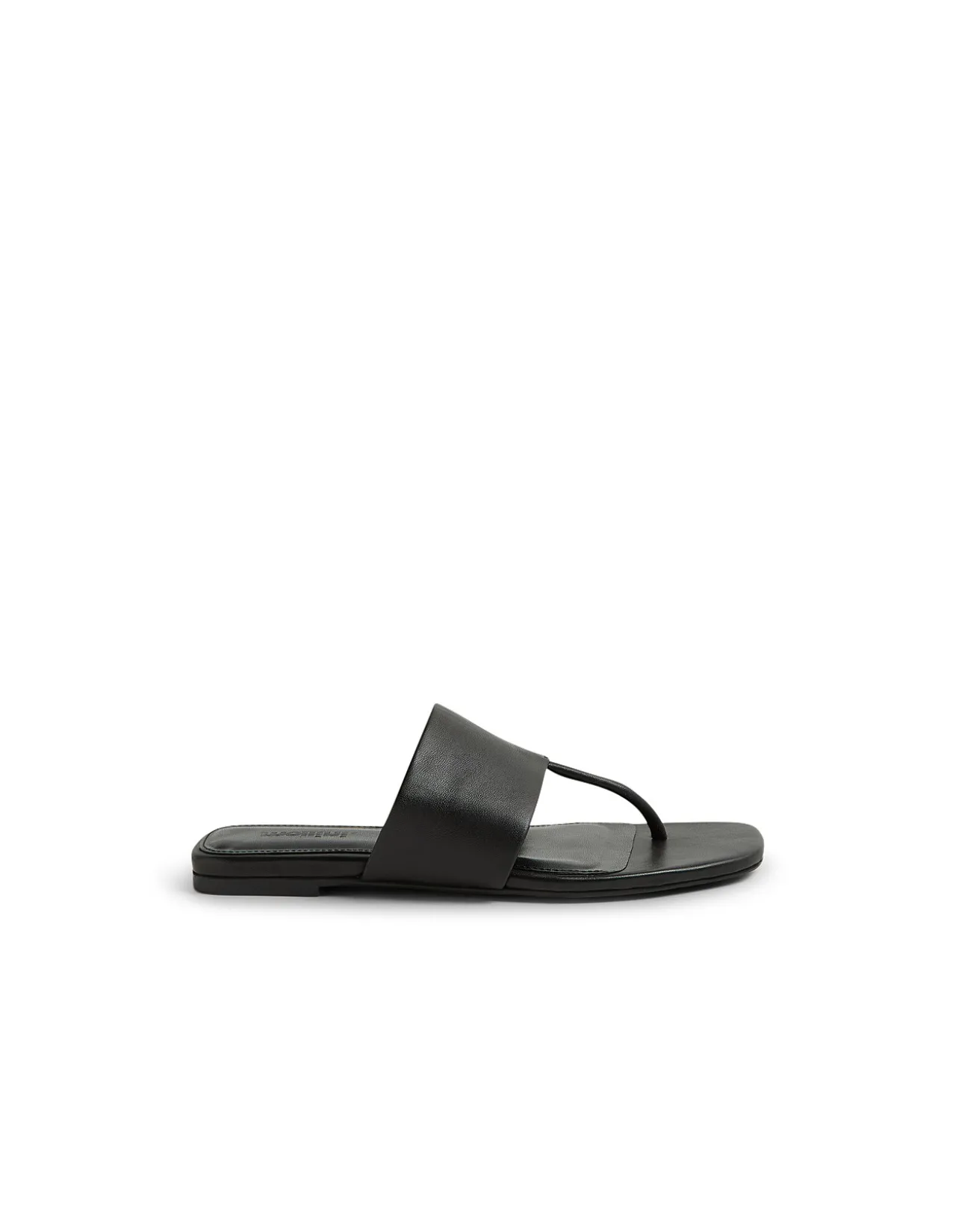 Rensy Wide Strap Leather Thong Sandals