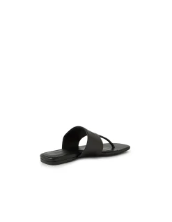 Rensy Wide Strap Leather Thong Sandals