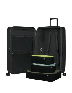 Restackd 81cm Expandable Extra Large Suitcase Black