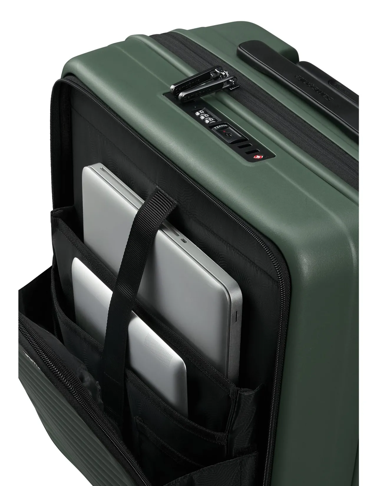 Restackd Easy Access Expandable Suitcase 55cm Sage