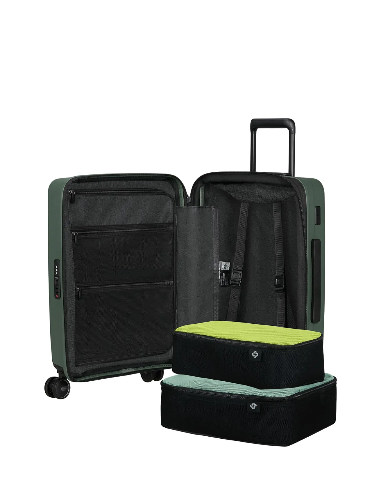 Restackd Easy Access Expandable Suitcase 55cm Sage