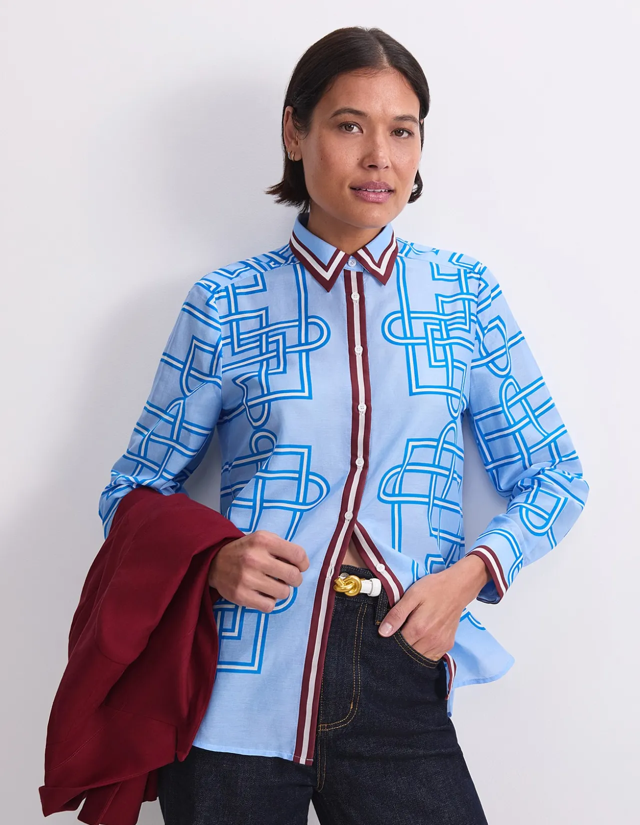 RHODES LONG SLEEVE COTTON SILK SHIRT