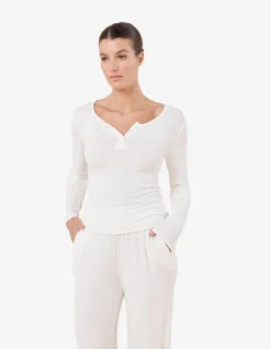 RIBBED LONG SLEEVE HENLEY