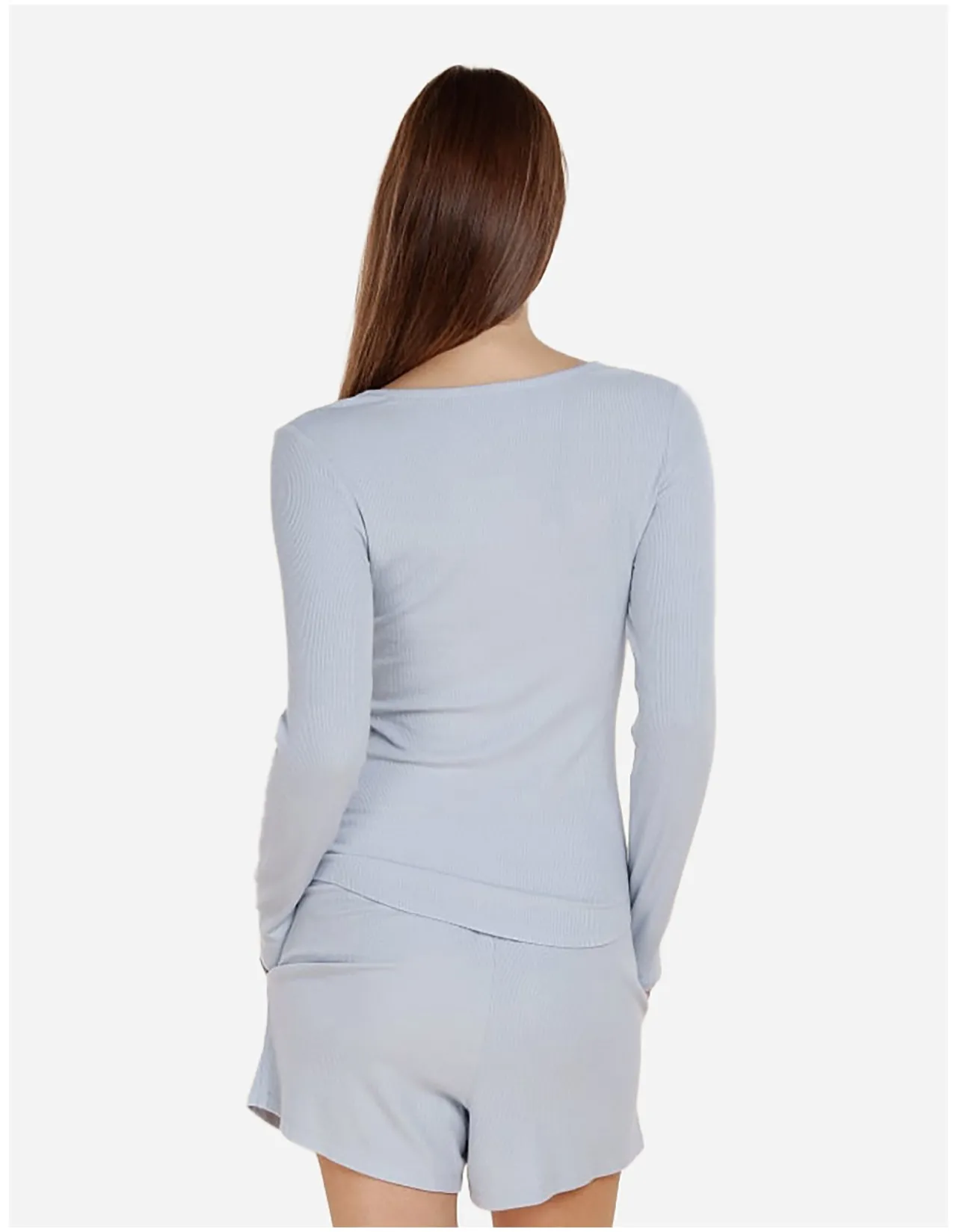 RIBBED LONG SLEEVE HENLEY
