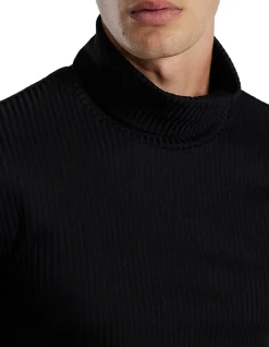 RIBBED ROLL NECK TOP