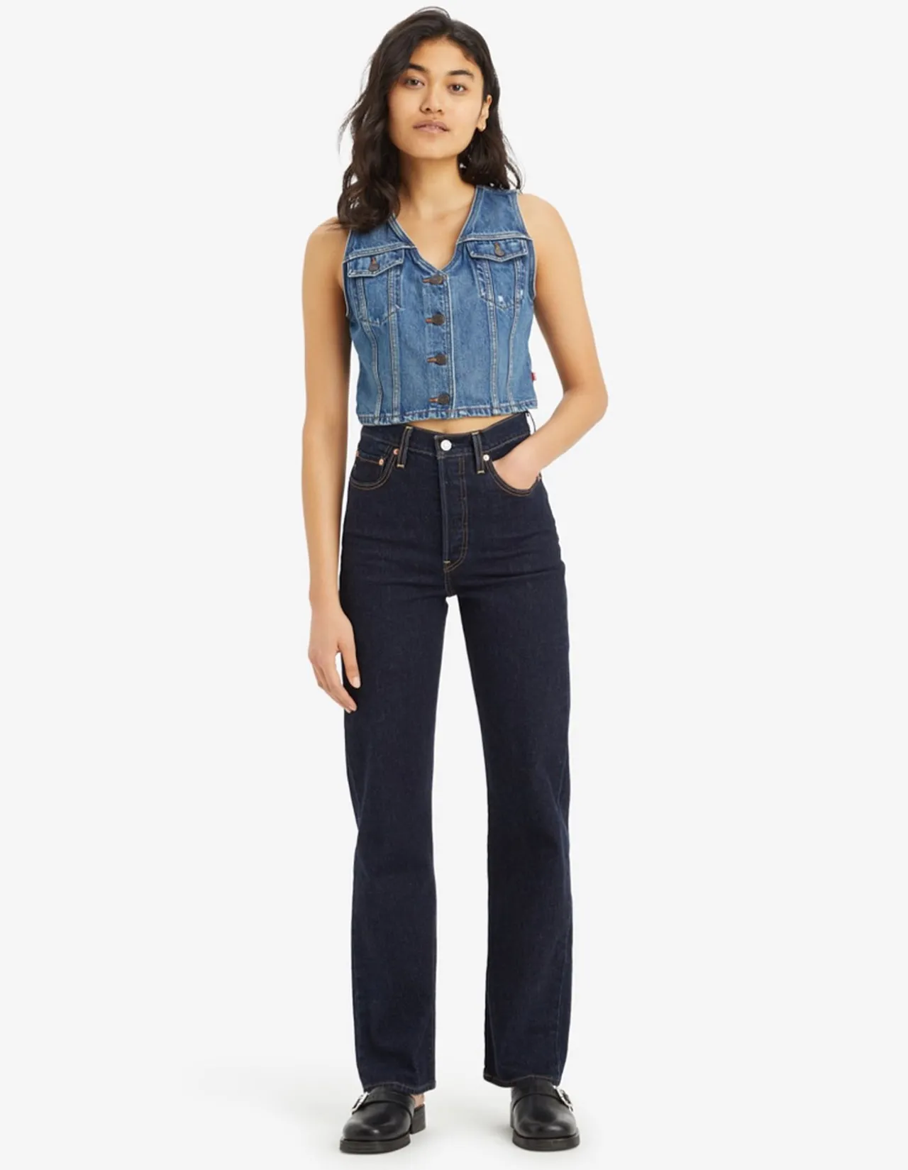 Ribcage Full Length High Rise Straight Leg Jeans
