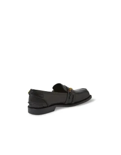 Rikal Double Buckle Leather Loafers