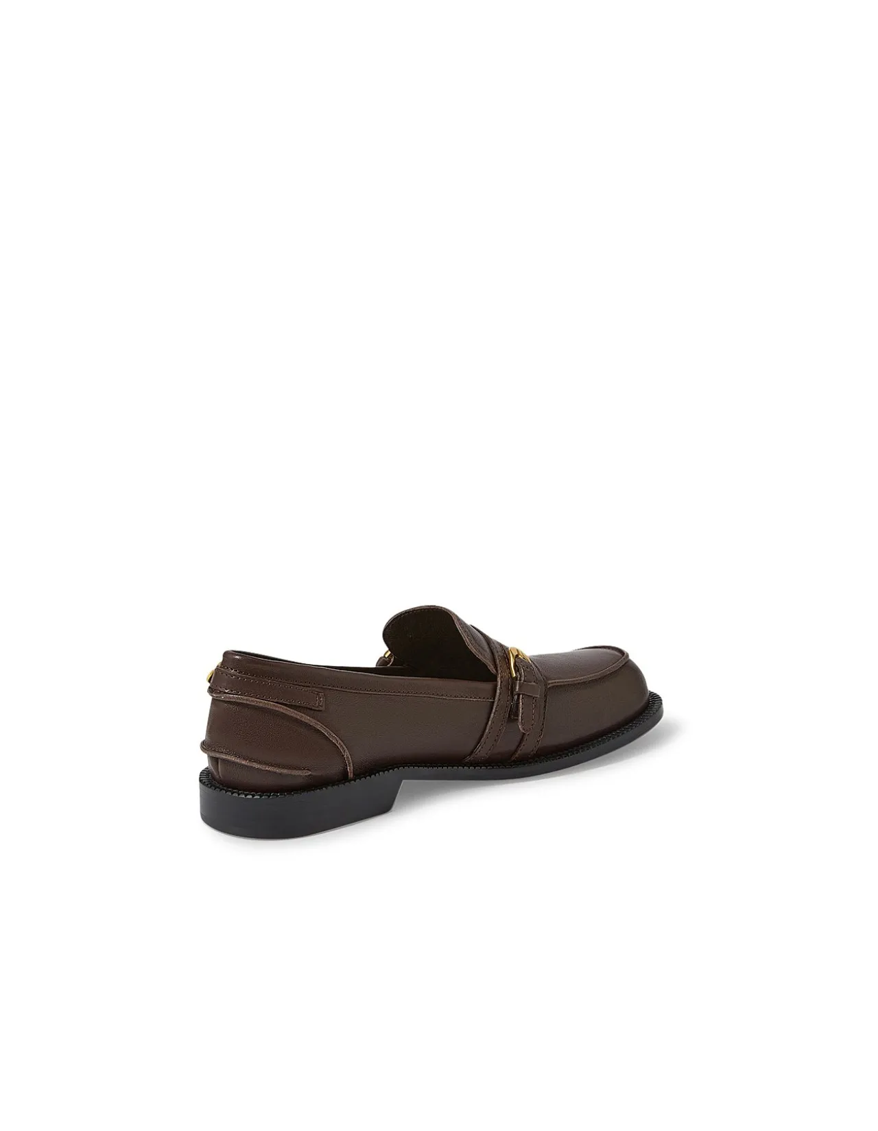 Rikal Double Buckle Leather Loafers
