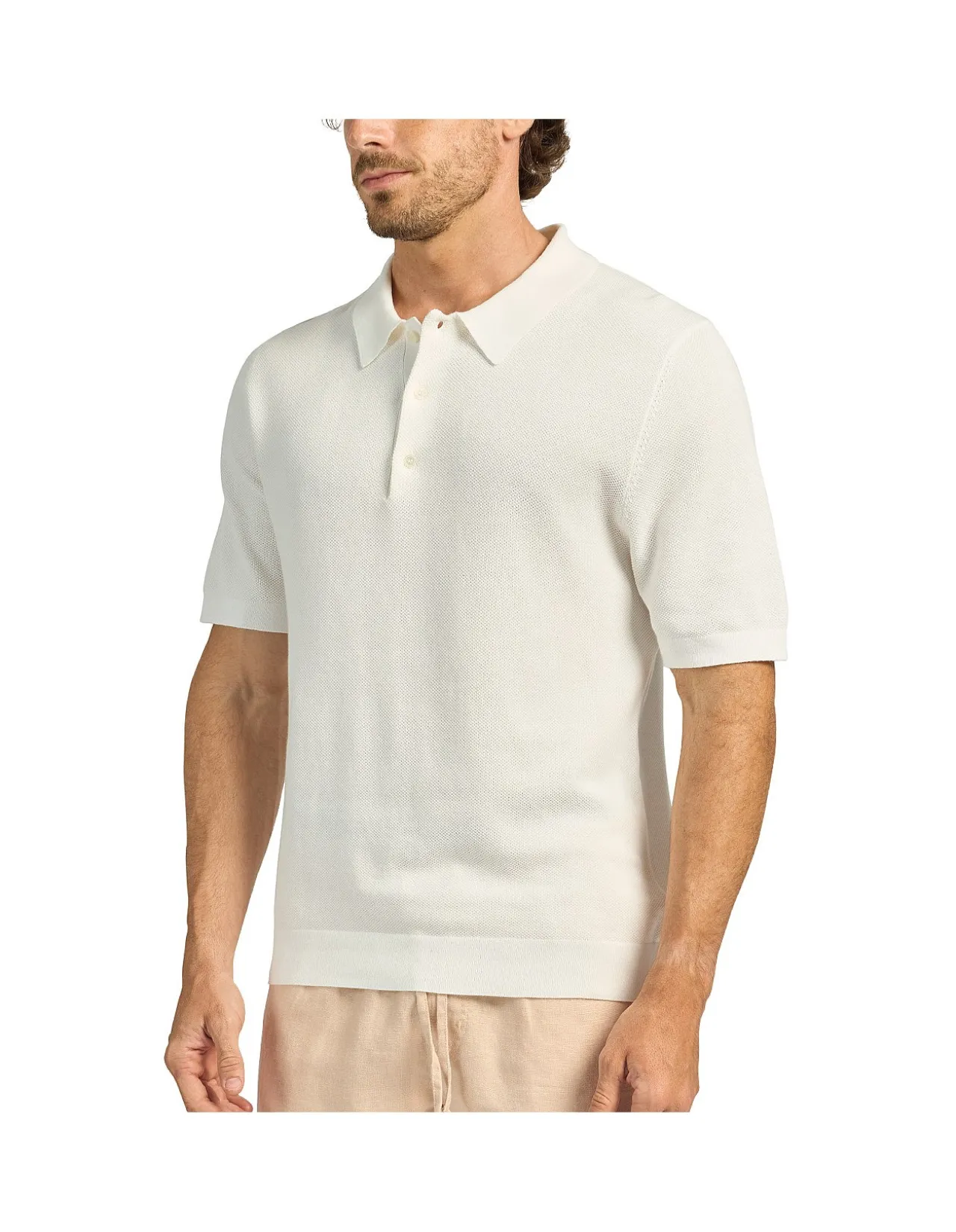 Riley Knit Polo Premium Textured Stitch
