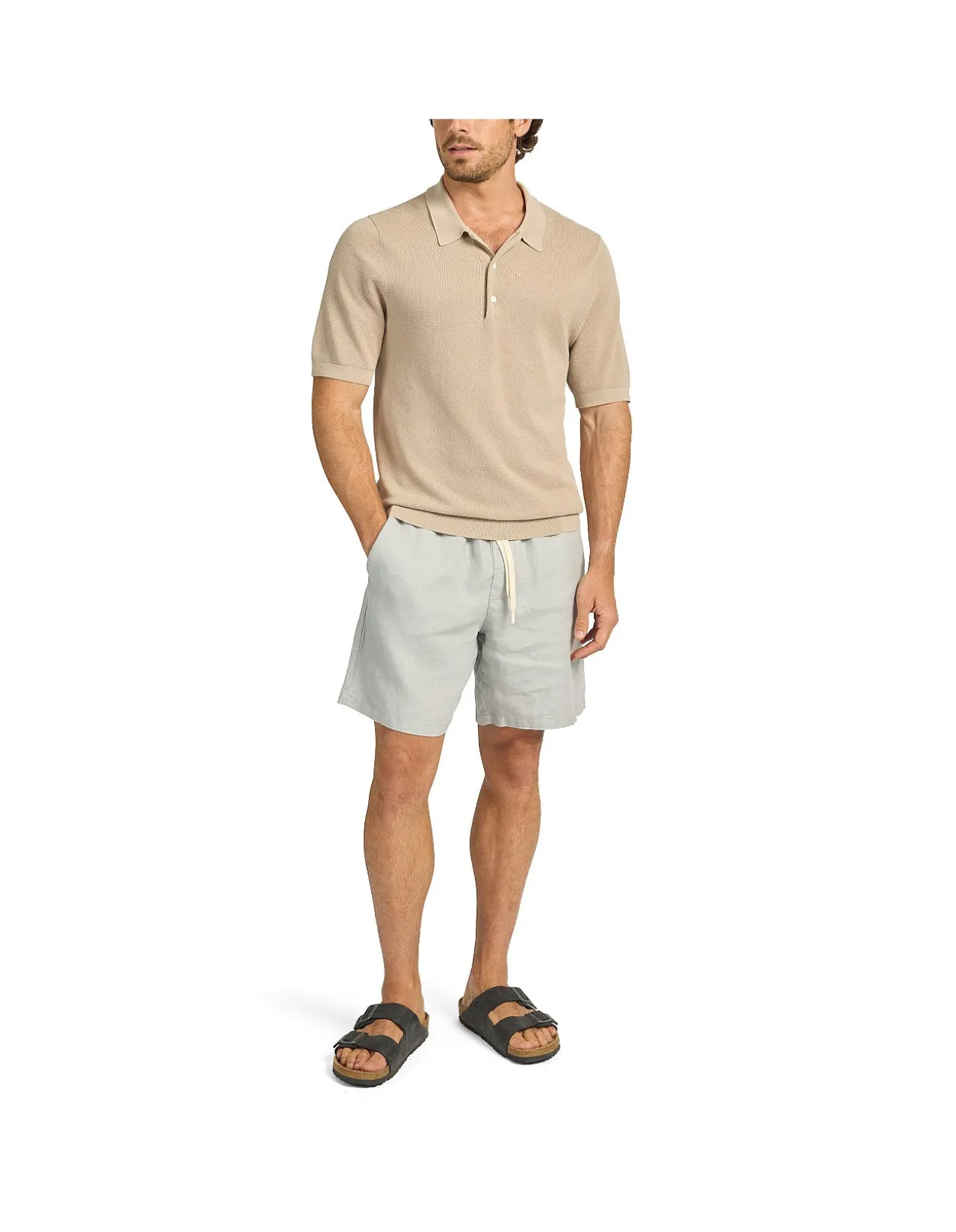 Riley Knit Polo Premium Textured Stitch