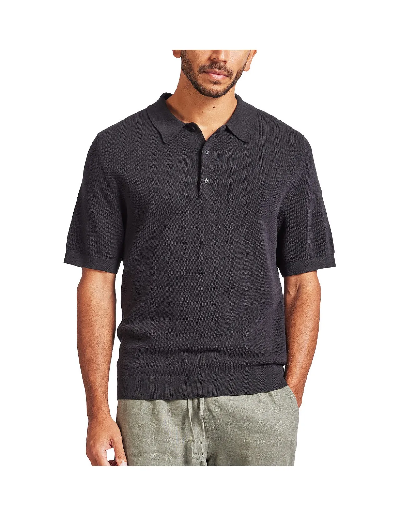 Riley Knit Polo Premium Textured Stitch