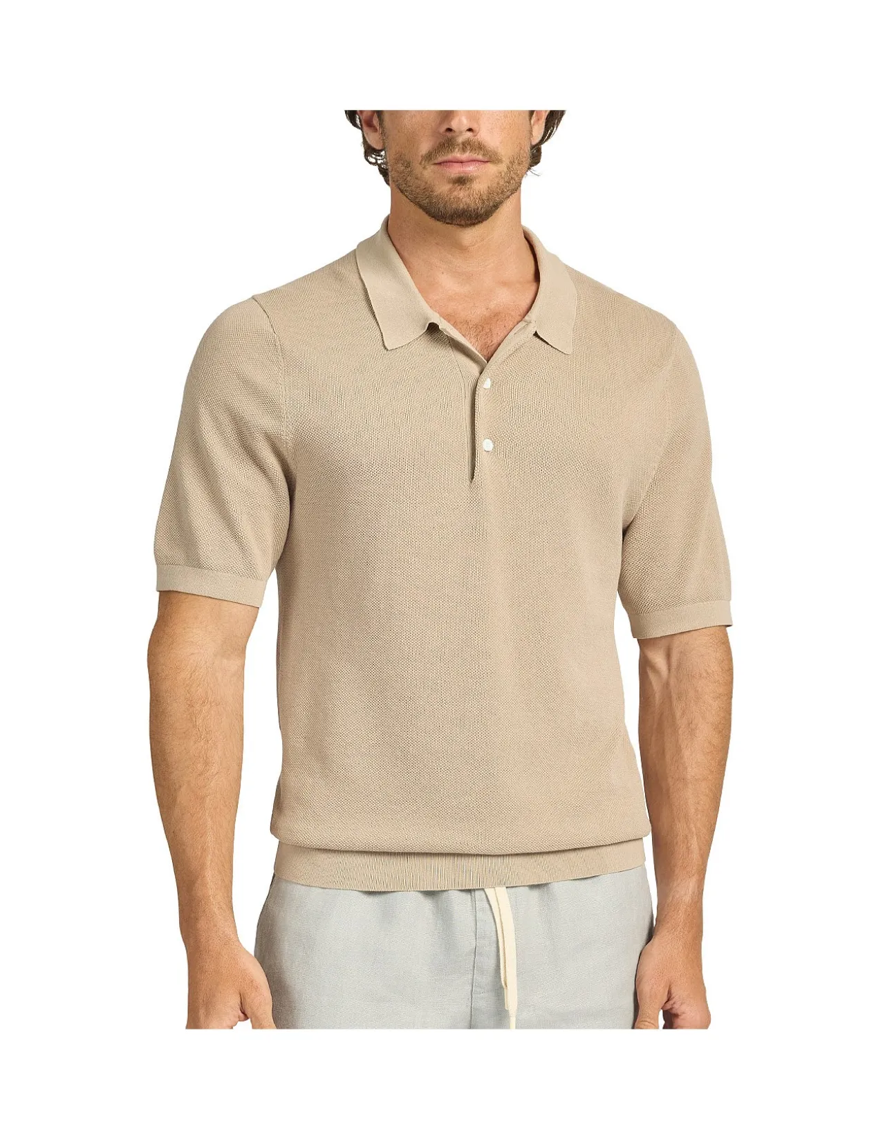 Riley Knit Polo Premium Textured Stitch