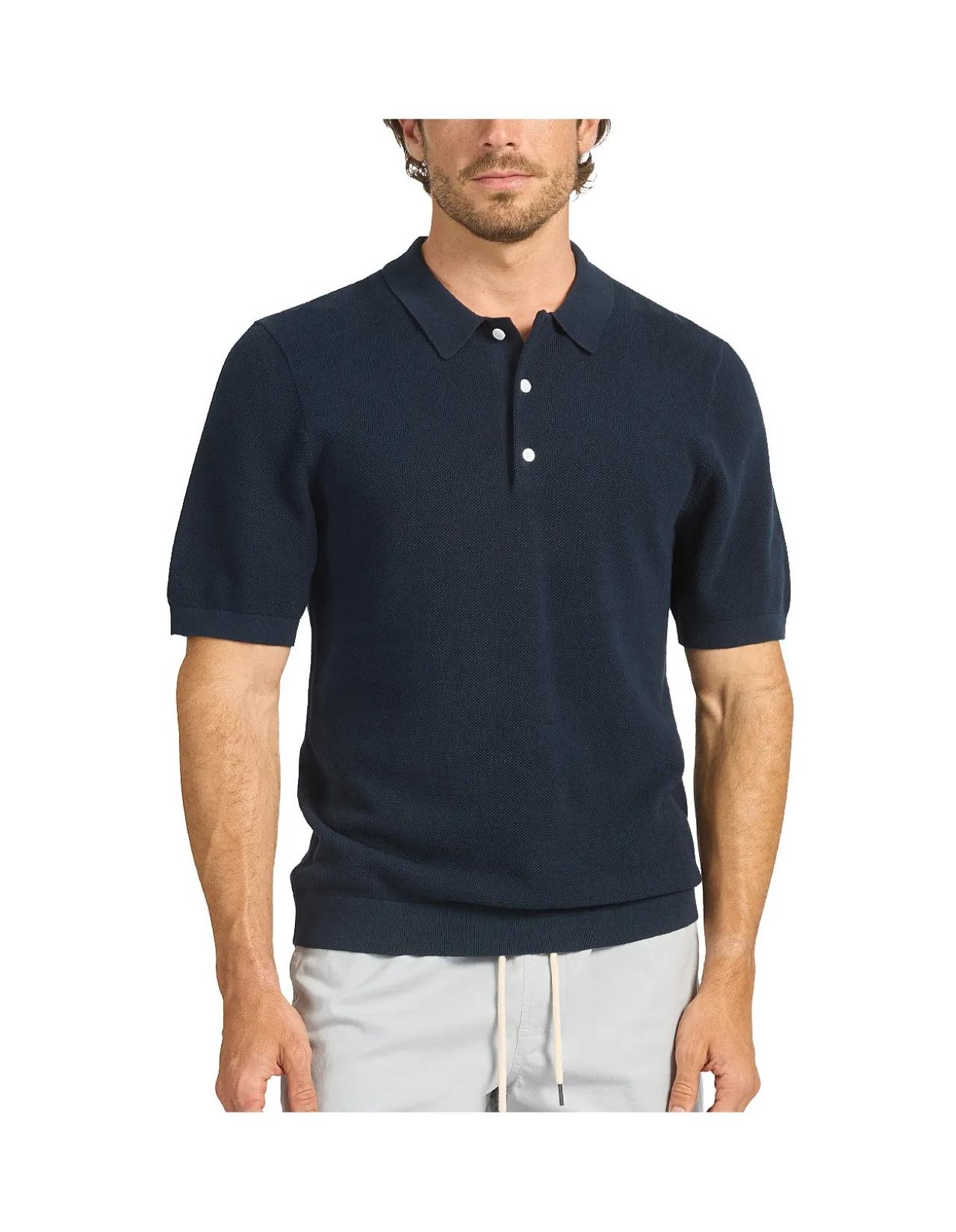 Riley Knit Polo Premium Textured Stitch