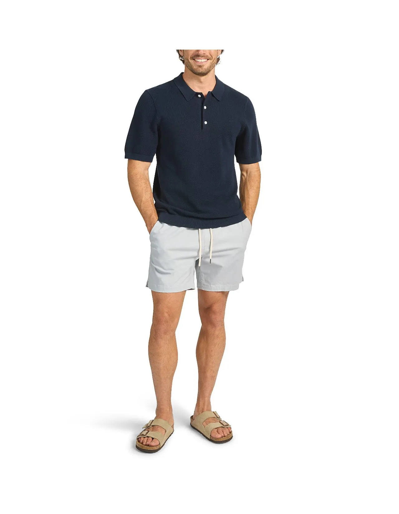 Riley Knit Polo Premium Textured Stitch