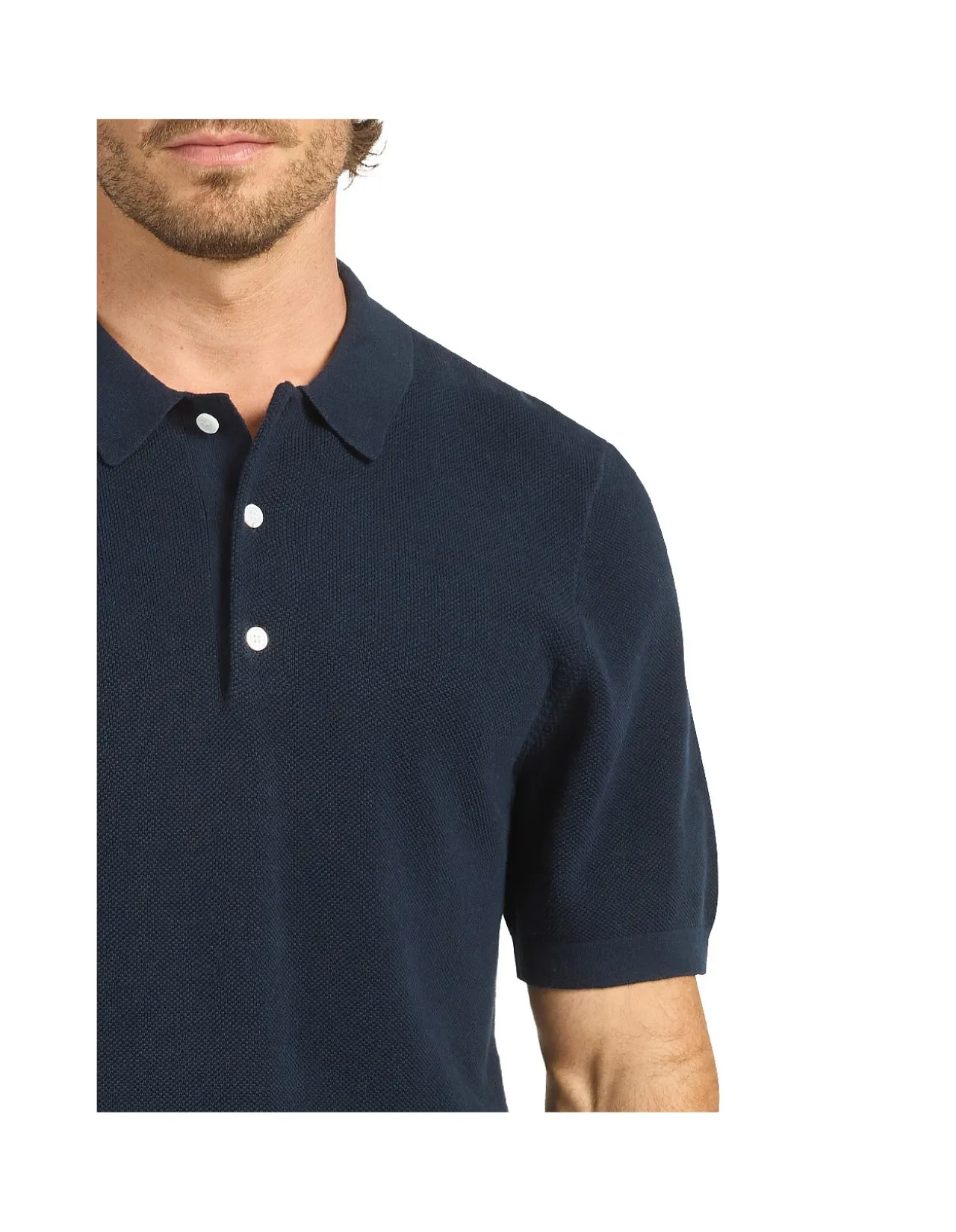 Riley Knit Polo Premium Textured Stitch