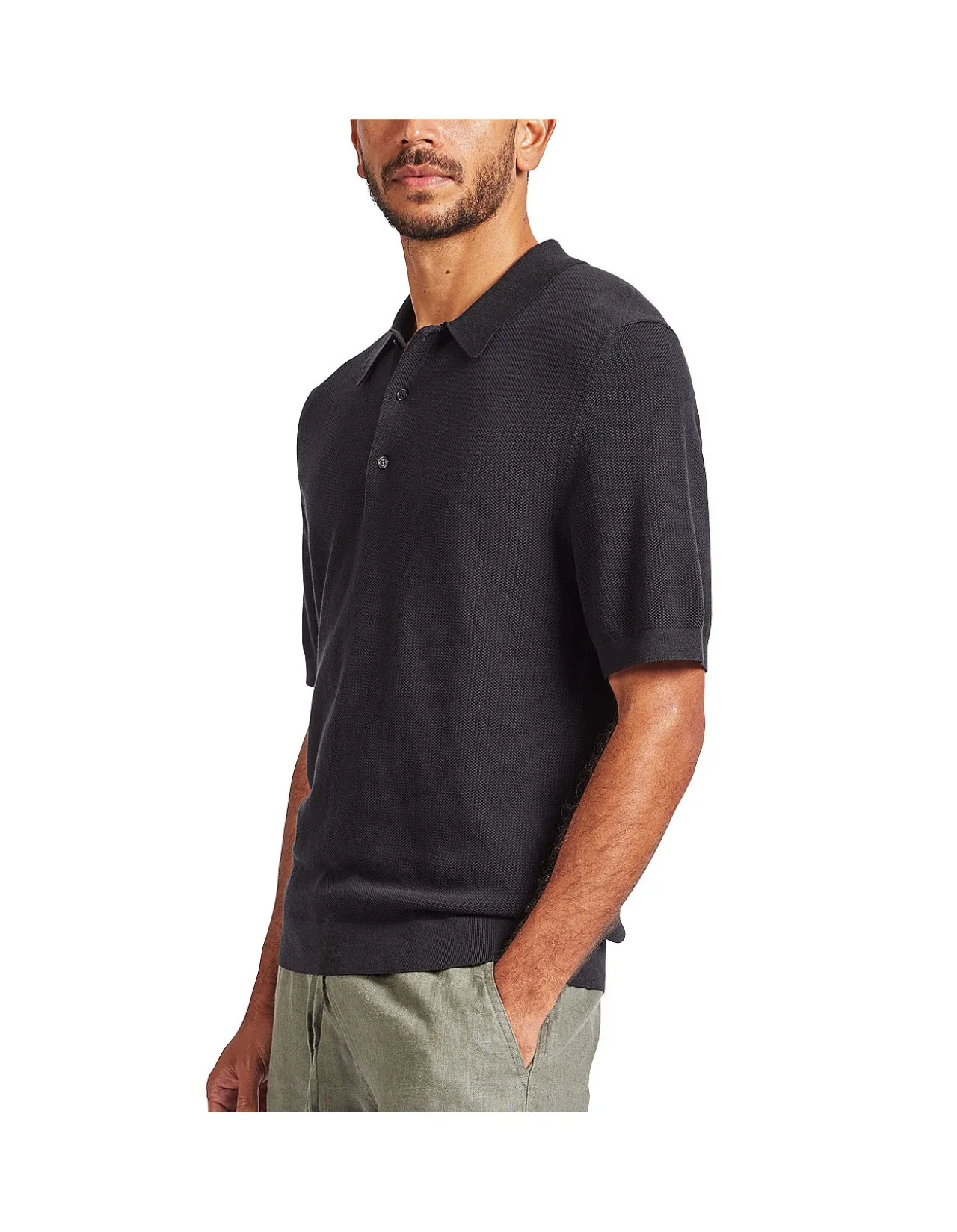 Riley Knit Polo Premium Textured Stitch