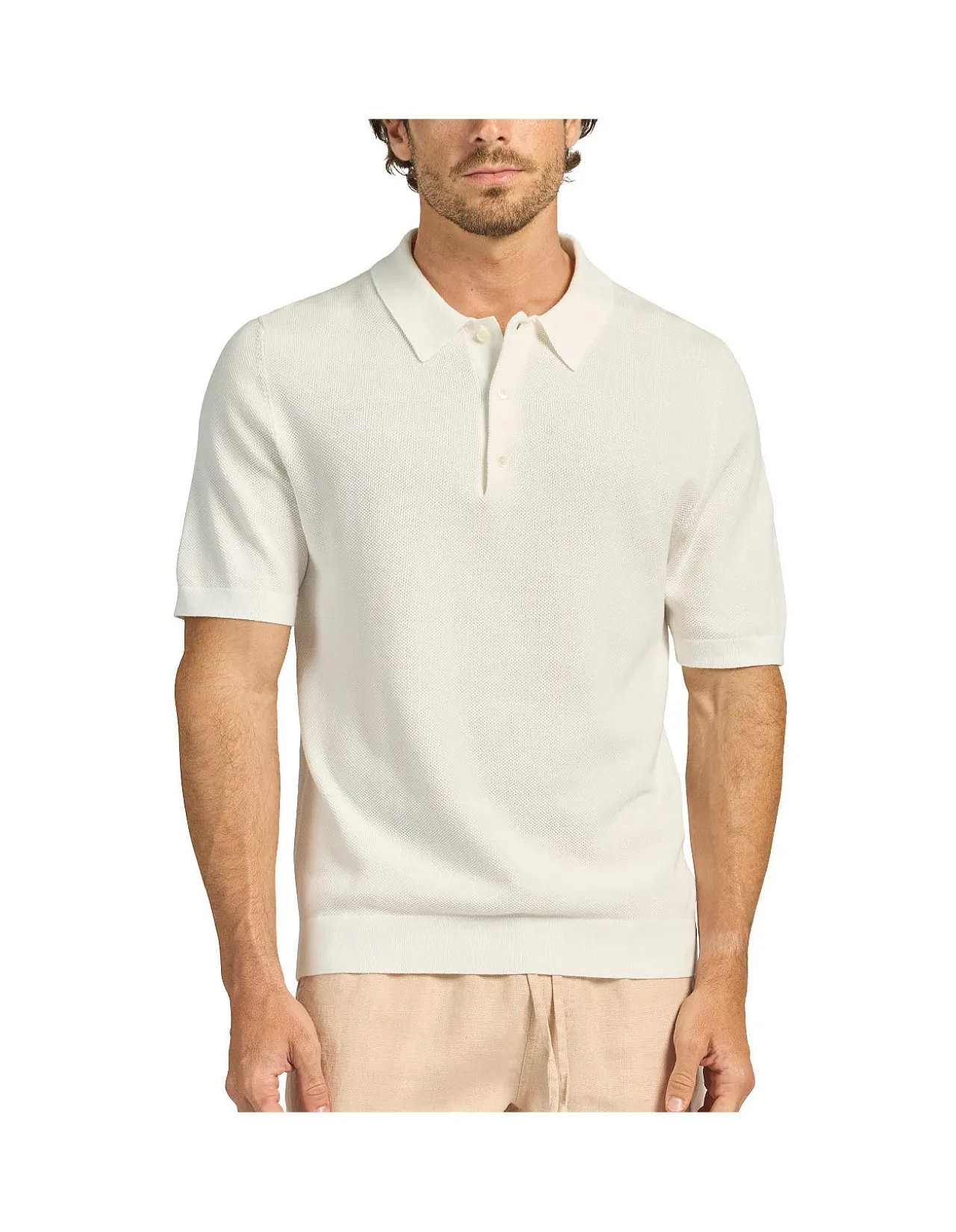 Riley Knit Polo Premium Textured Stitch