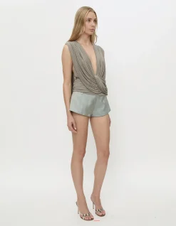 RIPPLE DRAPE SL JERSEY TOP