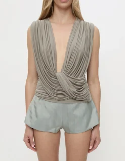 RIPPLE DRAPE SL JERSEY TOP