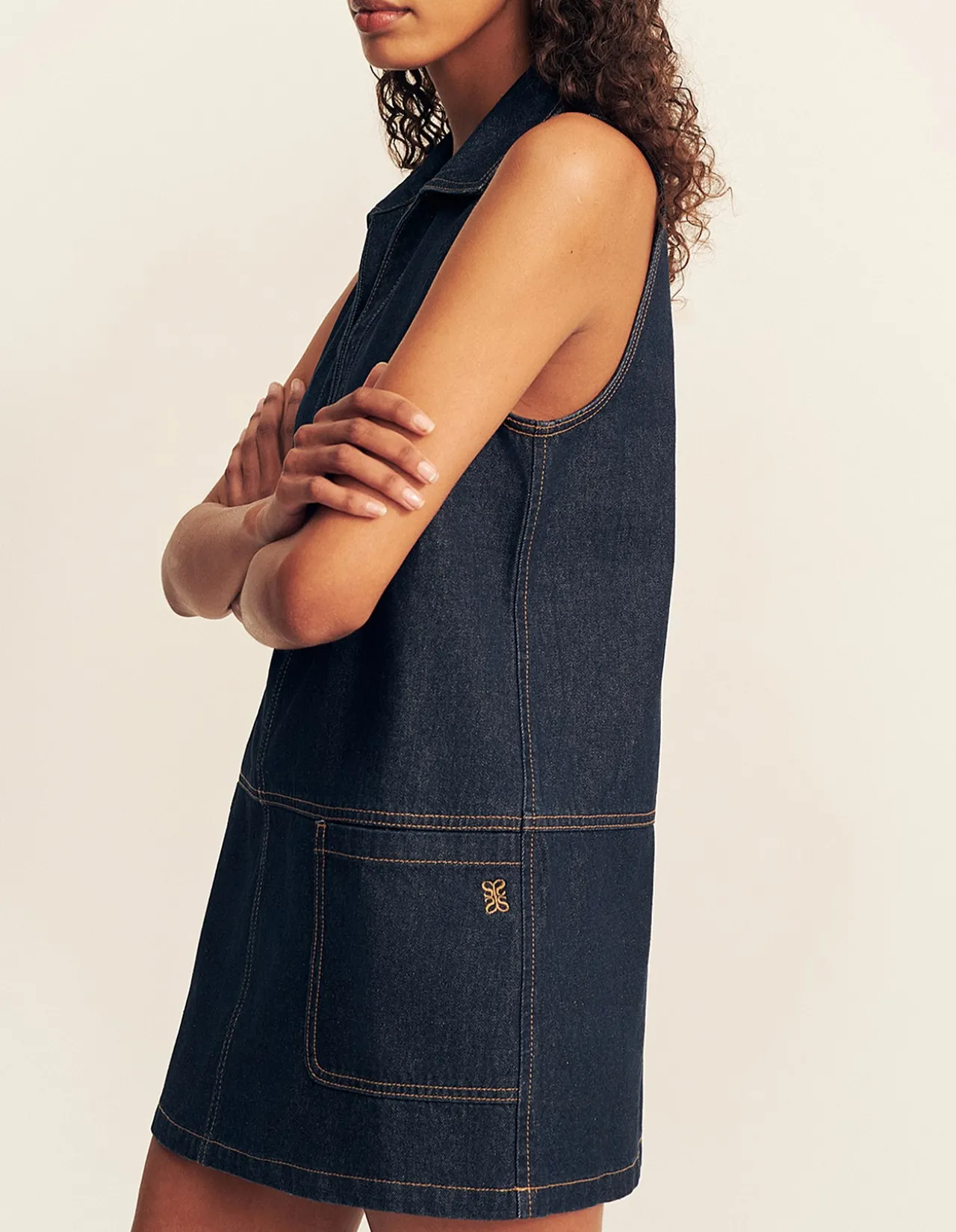 RITA COLLARED MINI DRESS
