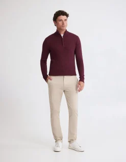 ROBERT ZIP NECK KNIT PULLOVER