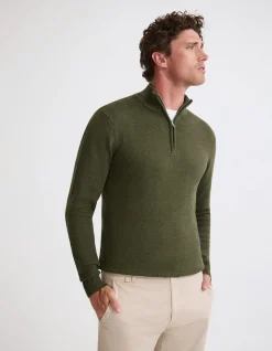 ROBERT ZIP NECK KNIT PULLOVER