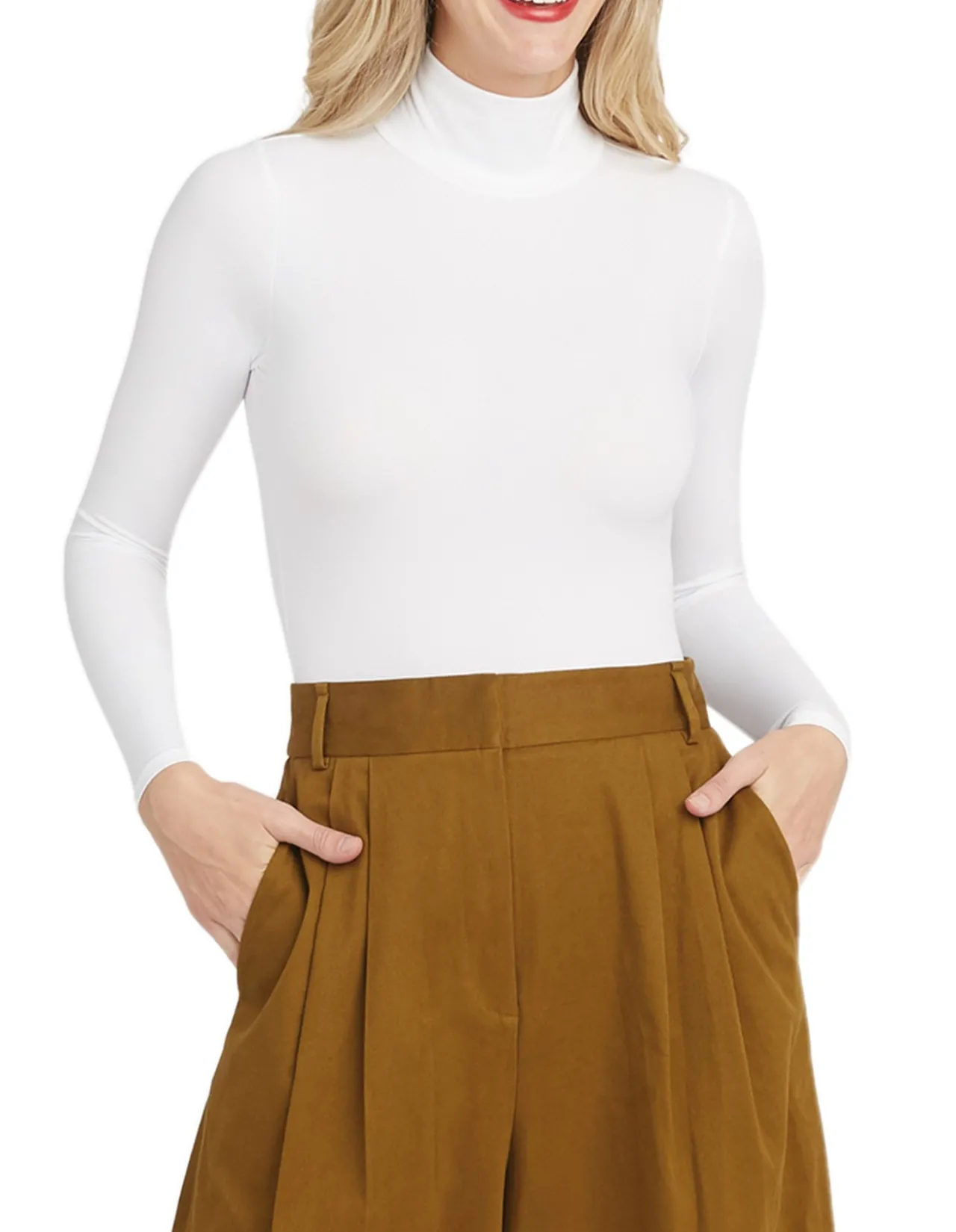 Roll Neck Long Sleeve Bodysuit