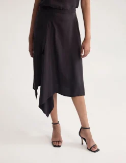 RONJA CUPRO DRAPED SKIRT