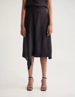 RONJA CUPRO DRAPED SKIRT