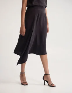 RONJA CUPRO DRAPED SKIRT