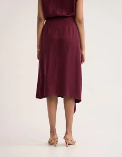 RONJA CUPRO DRAPED SKIRT