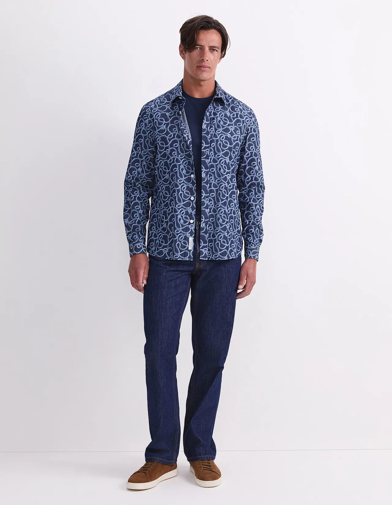 ROPE LONG SLEEVE PRINT SHIRT