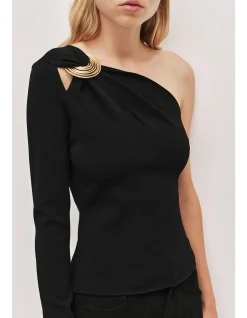Rosabel Asymmetric Knit Top