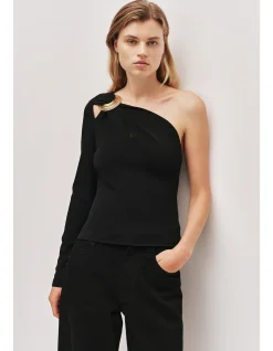 Rosabel Asymmetric Knit Top