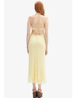 ROSALA HALTER LACE MAXI DRESS