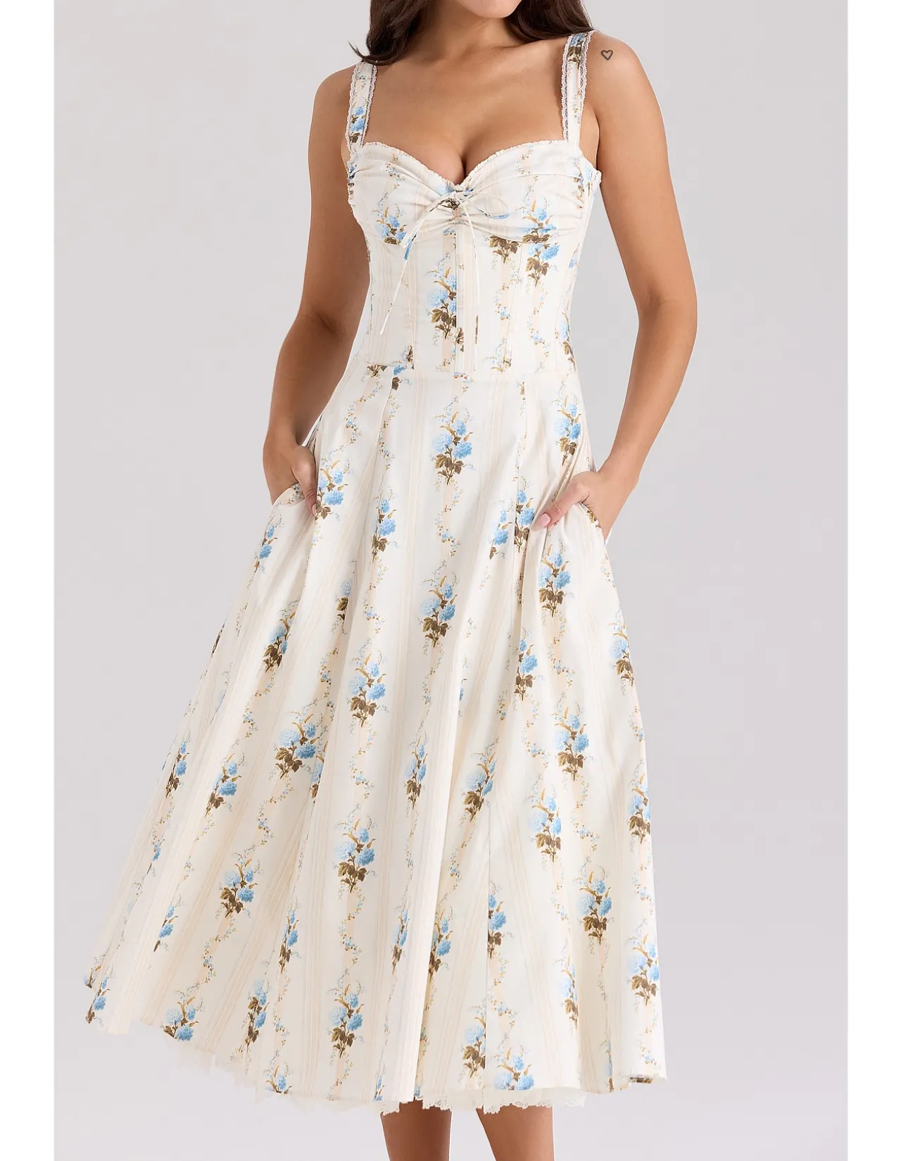 ROSALEE LONG MIDI PETTICOAT DRESS
