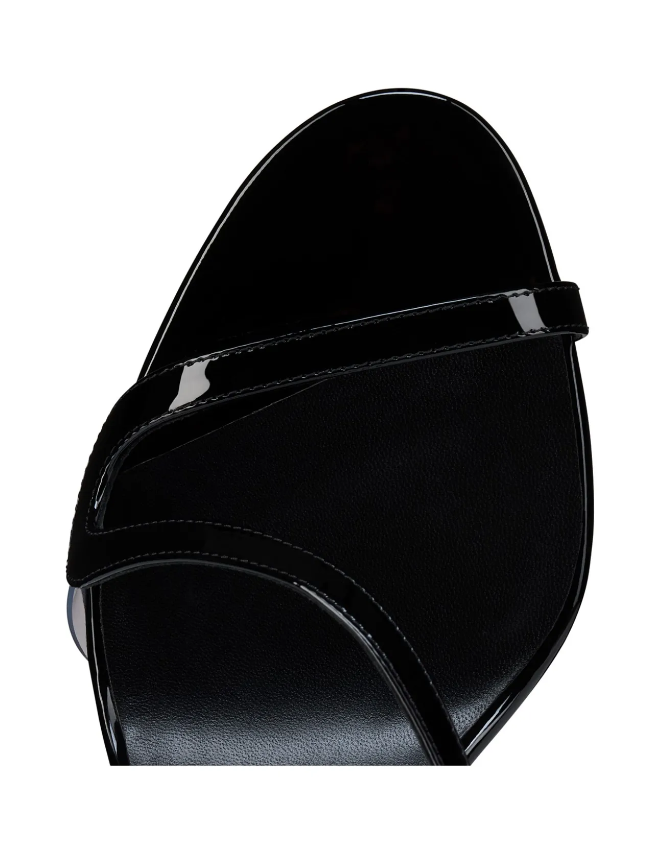 ROSA Z 80MM PATENT BLACK SANDAL