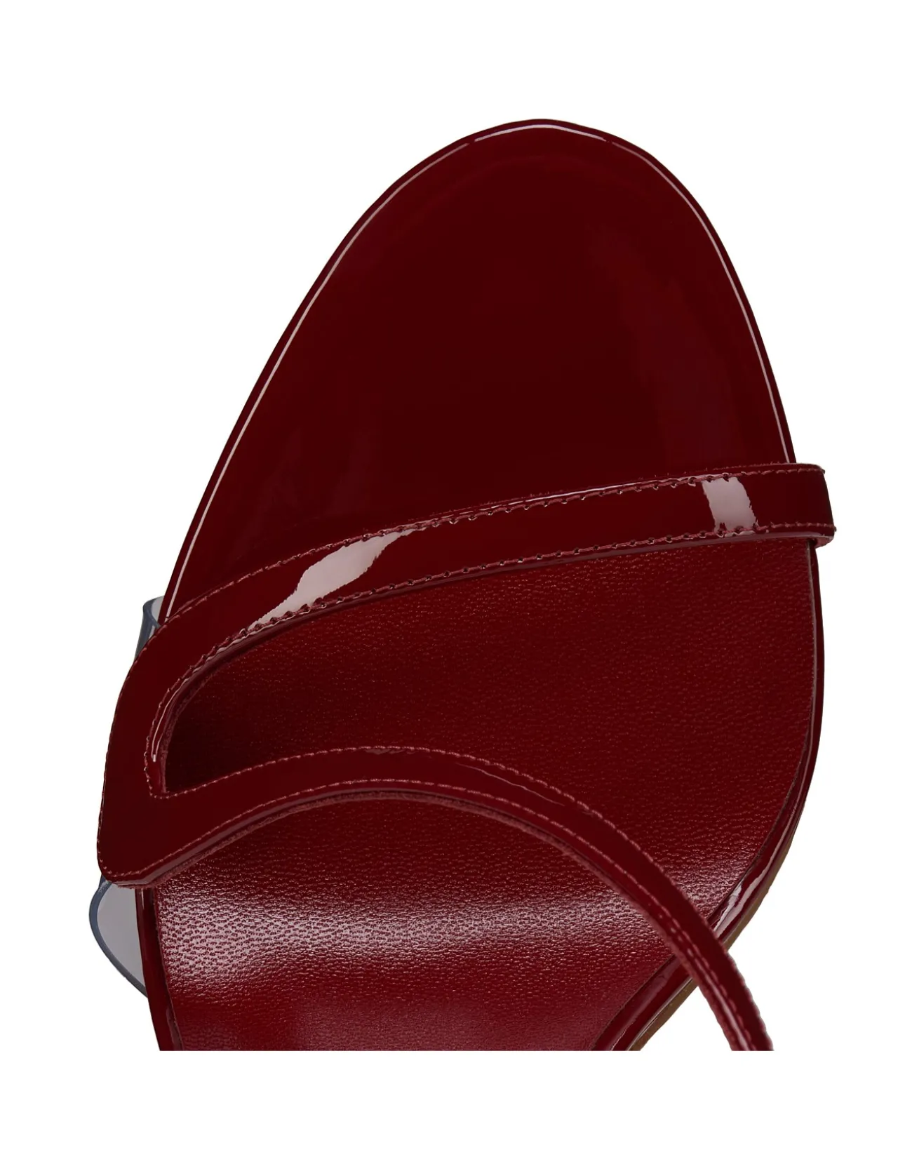 ROSA Z 100MM PATENT PVC LIN EMPIRE SANDALS