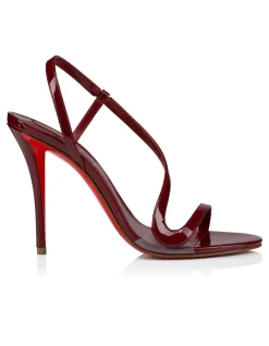 ROSA Z 100MM PATENT PVC LIN EMPIRE SANDALS