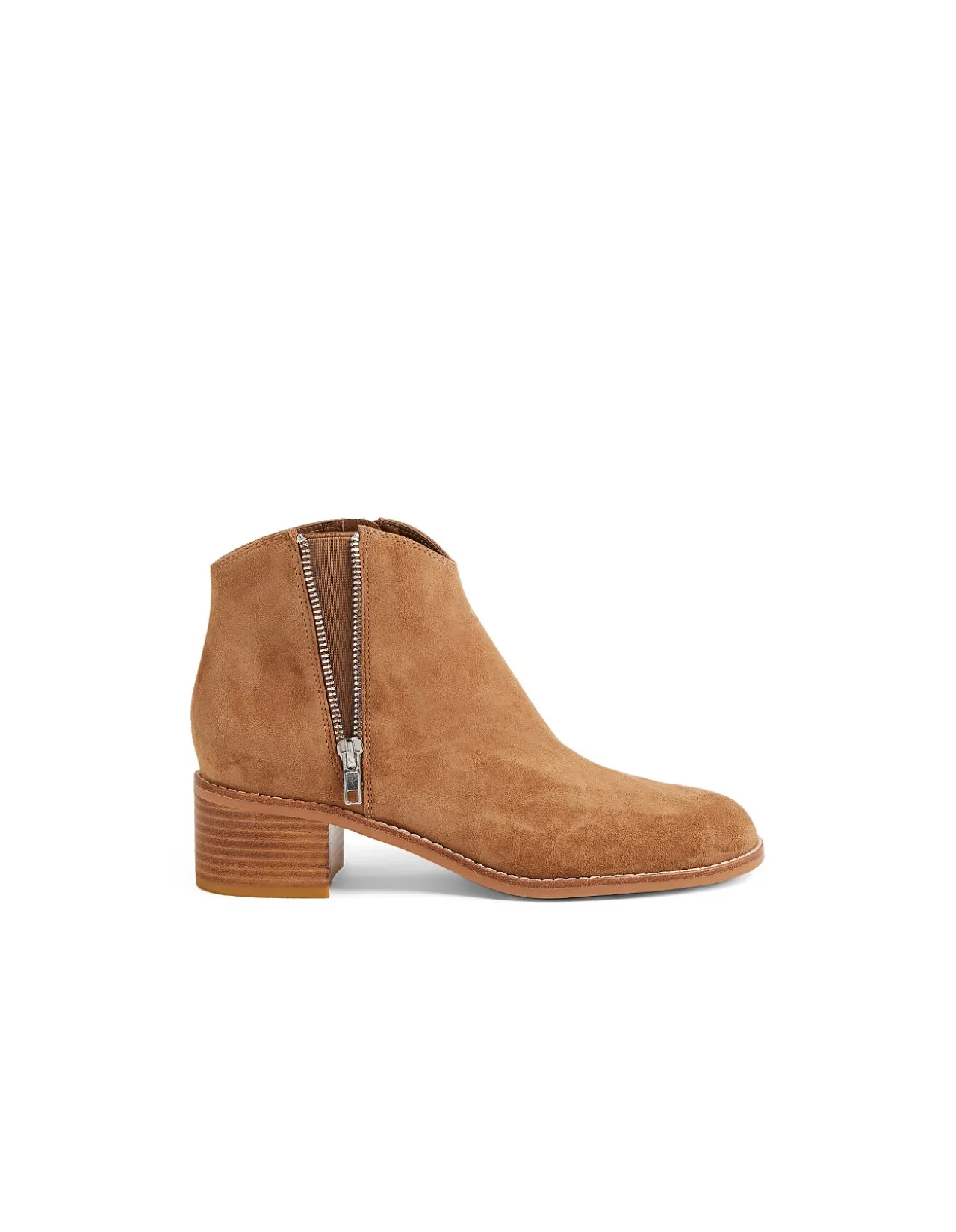 Rosca Suede Zip Ankle Boots