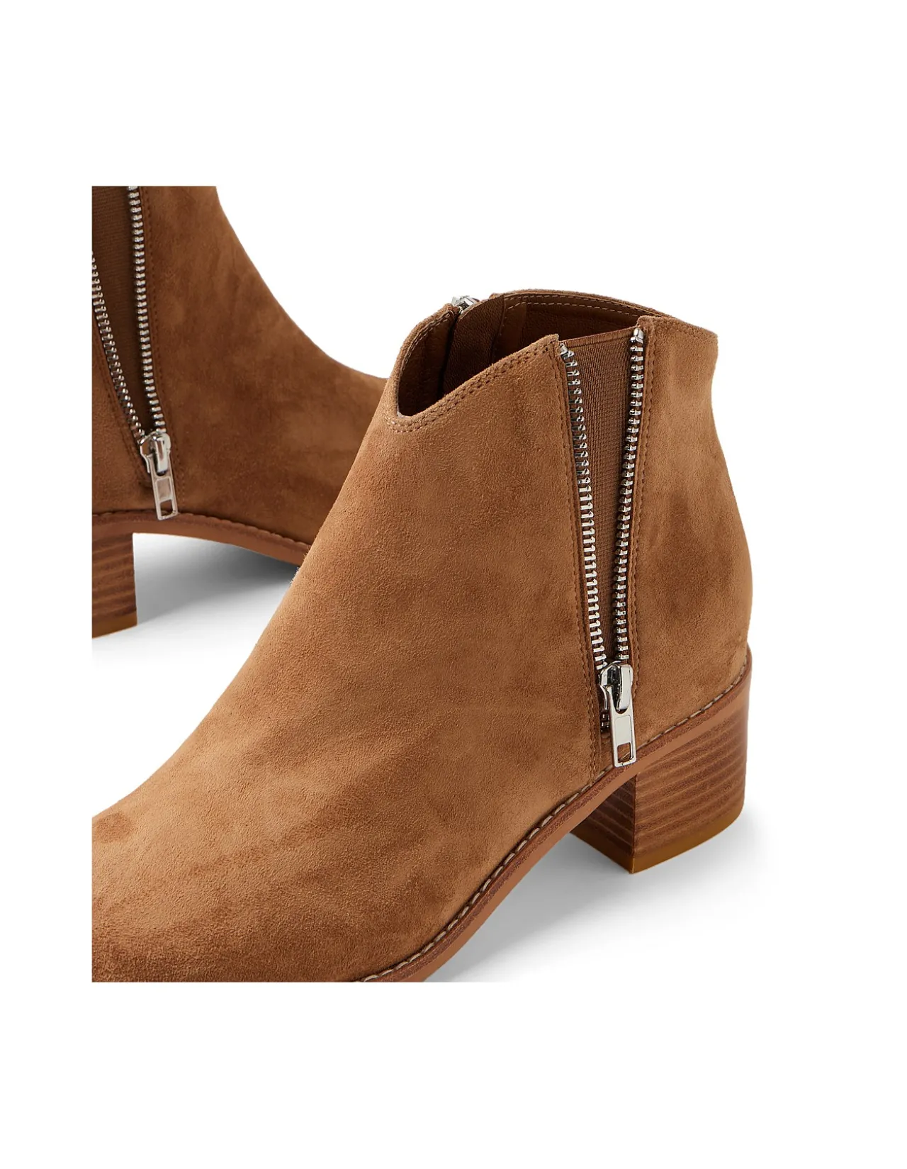 Rosca Suede Zip Ankle Boots