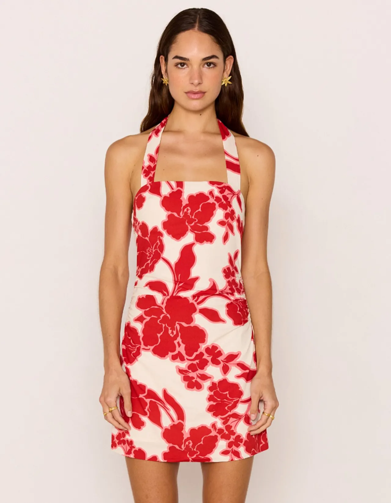 ROSELA HALTER MINI DRESS
