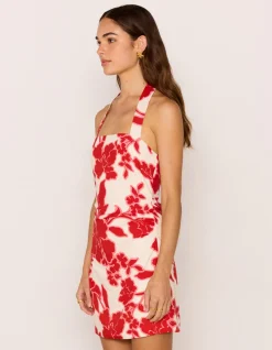 ROSELA HALTER MINI DRESS