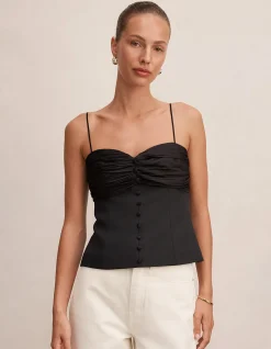 ROXY GATHERED TOP
