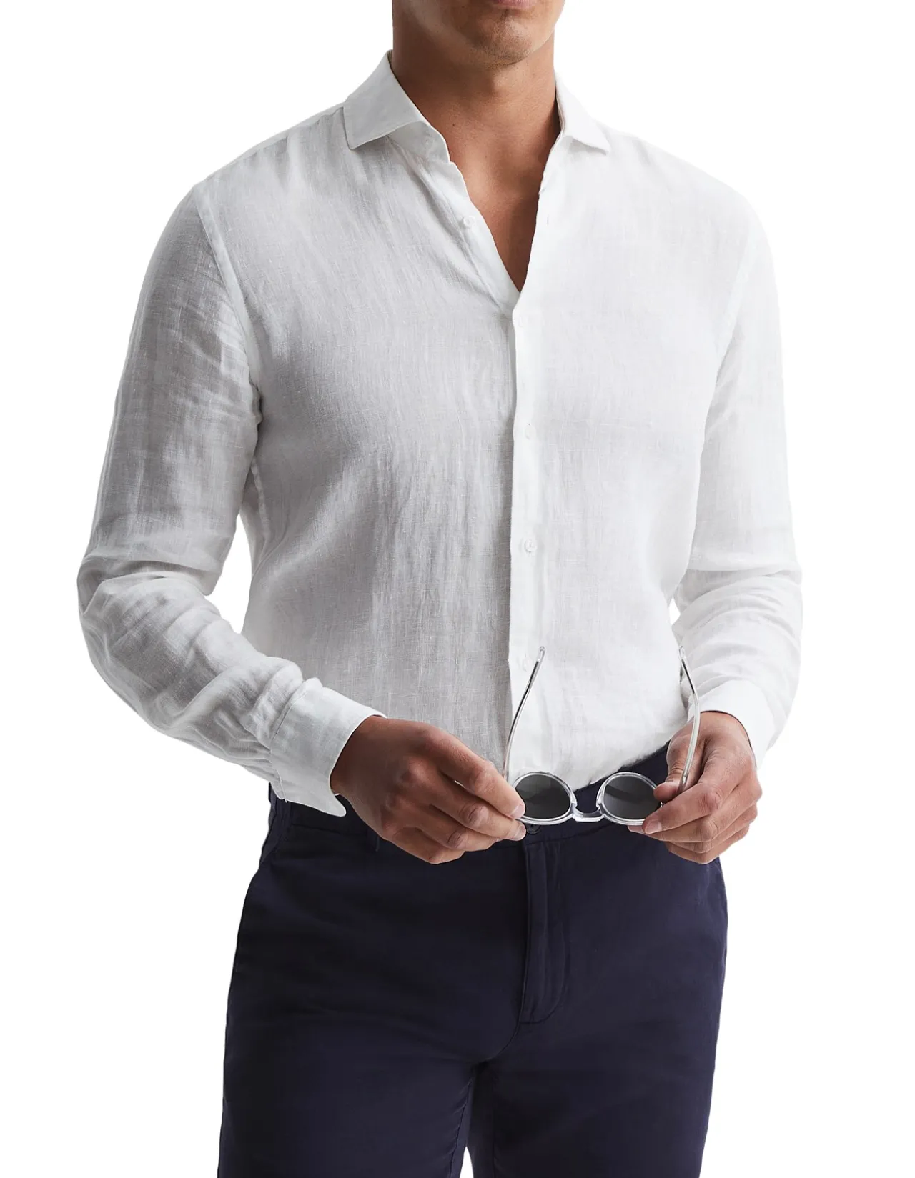 RUBAN-LONG SLEEVE LINEN SHIRT