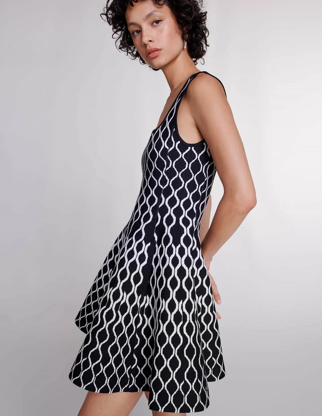 Russel Graphic Wave Mini Dress