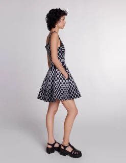 Russel Graphic Wave Mini Dress