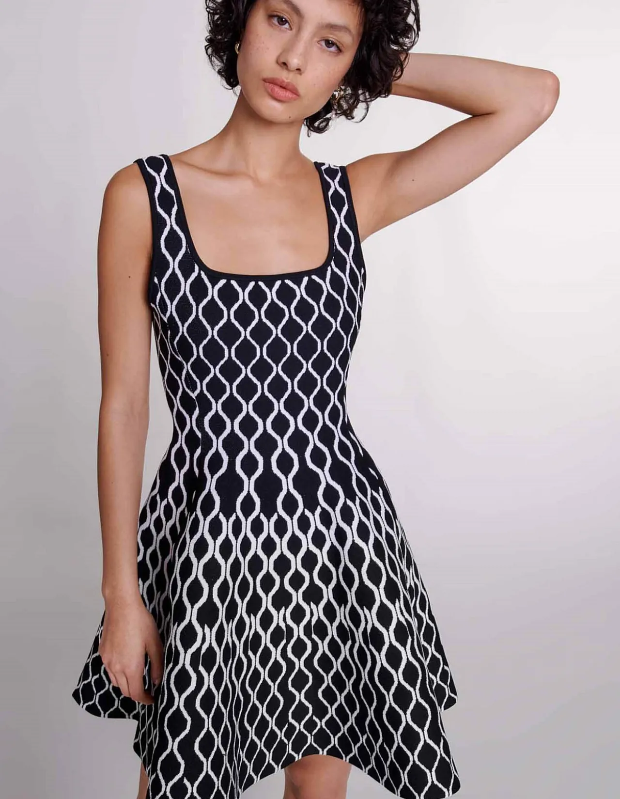 Russel Graphic Wave Mini Dress