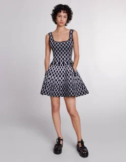Russel Graphic Wave Mini Dress